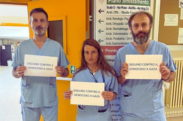 Sanitari dell’Ospedale Infermi di Rimini in digiuno contro il genocidio a Gaza